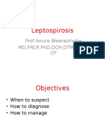 Leptospirosis: Prof Anura Weerasinghe MD, FRCP, PHD, DCH, DTM&H, FC CP