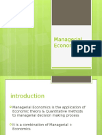 Introduction To Managerial Economics