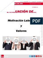 2015 Evaluación de Motivación Laboral y Valoresseptiembre Motivacion y Valores