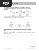 Summary Sheets: Solutions