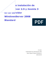 Manual de Instalación de WampServer 2.5 y Joomla 3 en Un Servidor WindowsServer 2008 Standard