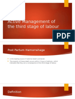 Active Management of The Third Stage of Labour