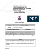 Ementa Disciplina Alfabetização e Letramento