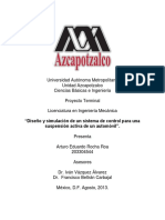 Arturo Eduardo Rocha Roa, "Diseño y Simulación de Un Sistema de Control para Una Suspensión Activa de Un Automóvil".