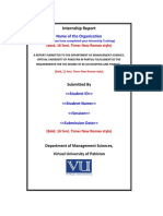 Internship Report Format PDF