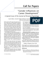 Call For Papers: Gender Influences On Career Development''