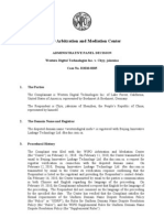 Domain Name Dispute (WIPO AMC Decision) - Western Digital Technologies Inc. v. Chyy, Jakexiao (2010)