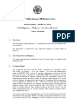 Domain Name Dispute (WIPO AMC Decision) - Patek Philippe S.A. v. Think Secure Labs, Raymond Pestalozzi (2010)