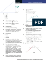 Answers To Saqs: Cambridge International As Level Physics