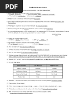 Weather Review Sheet Answers