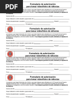 Formato Autorización Fotos y Videos de Niños