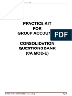 Consolidation Accounts Questions