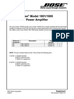 Bose 1800 - 1801 Power Amp Service Manual