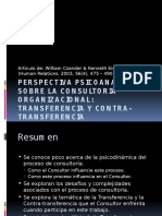 Perspectiva Psicoanalitica Sobre La Consultoria Organizacional