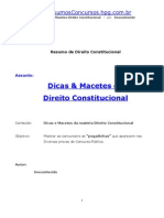 Resumo Constitucional Dicas e Macetes