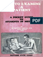 How To Examine A Patient - A Pocket Guide To Students of Medicine (3rd Ed) (Gnv64)