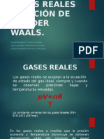 Gases Reales y Ecuacion Van Der Waals