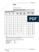 Current Ratings: Table 3.21 Three & Four Conductor Cu XLPE Cables - Three Phase Ratings (A)