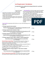 Heat Requirement Calculations