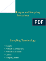 Sample Designs and Sampling Procedures