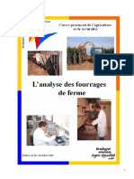 Analyse Des Fourrages de Ferme - Province Du Brabant Wallon