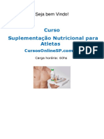 Curso Suplementos para Atletas