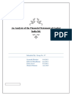 An Analysis of The Financial Statement of Godrej India LTD