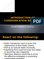 Introduction To Communication Research