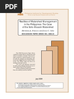 Realities of Watershed Management in The Philippines: The Case of The Iloilo-Maasin Watershed