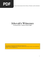 Jehovah's Witnesses: Excommunication, A Violation of Human Rights