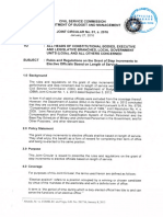 Joint Circular CSC-DBM No. 01, S. 2016 - Rules and Regulations On The Grant of Step Increments To Elective Officials Based On Length of Service