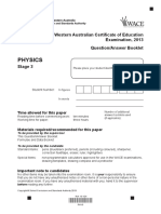 Physics Stage 3 Exam 2013