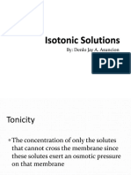 Isotonic Solutions