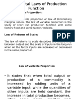 Laws of Production Function