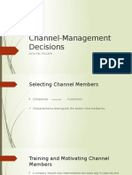 Channel Management Decisions 