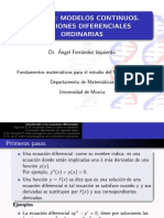 Capítulo 3: MODELOS CONTINUOS. ECUACIONES DIFERENCIALES ORDINARIAS.