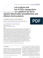 Electrochemical Synthesis and Applications of TiO2 Nanoparticles