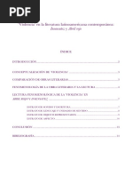 Violencia' en La Literatura Latinoamericana Contemporánea: Insensatez y Abril Rojo