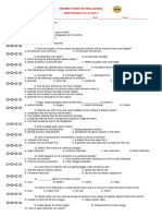 Third Grading Test Science V With TOS