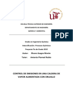 TFG Control de Emisiones en Una Caldera de Vapor Alimentada Con Orujillo PDF