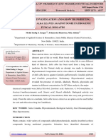 Phytochemical Investigation and Growth Inhibiting Effects of Salix Alba Leaves Against Some Pathogenic Fungal Isolates