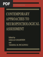 (Critical Issues in Neuropsychology) Theresa Incagnoli (Auth.), Gerald Goldstein, Theresa M. Incagnoli (Eds.) - Contemporary Approaches To Neuropsychological Assessment-Springer US (1997)