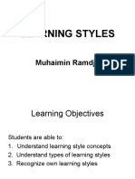 Learning Styles: Muhaimin Ramdja