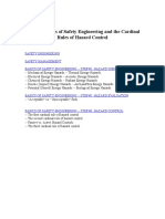 Core Principles of Safety Engineering and The Cardinal Rules of Hazard Control