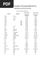 Diccionario Ingles-Español Ordenado INGLES