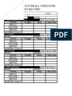 Off Season Strength and Conditioning Program