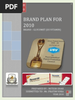 Brand Plan For 2010 - Glycomet (Us Vitamin) - Mitesh Shah