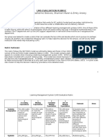 Lms Evaluation Rubric