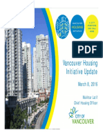 Vancouver Housing Initiative Update