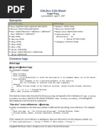 CALDoc Crib Sheet